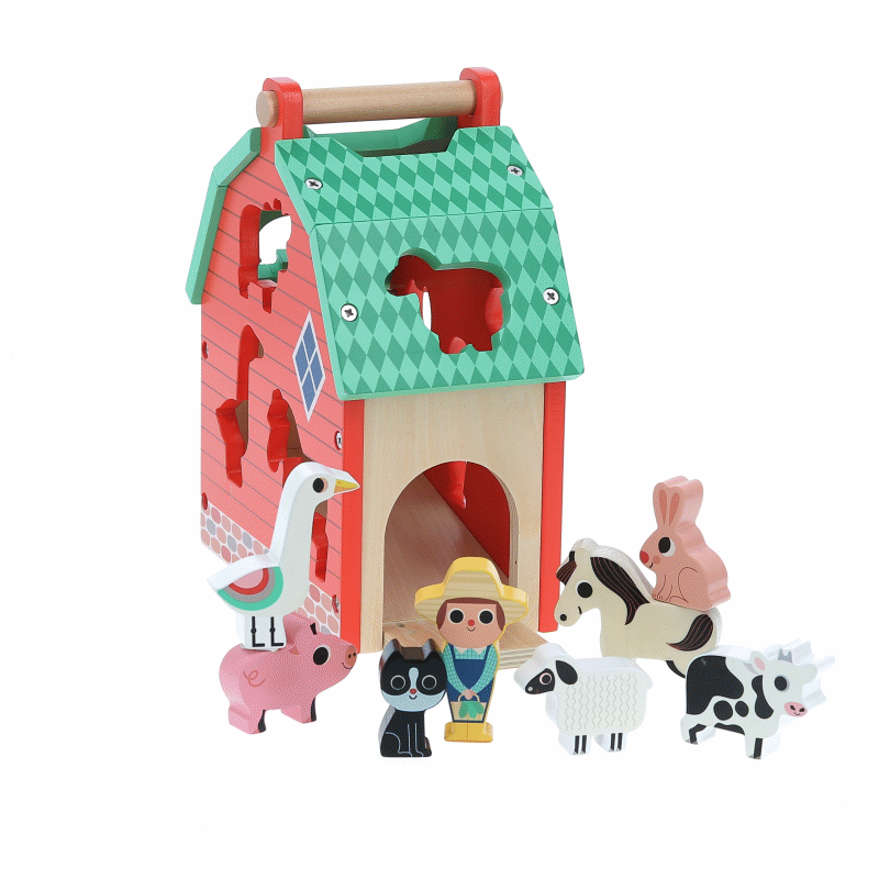 Vilac Ingela P.Arrhenius Farm Shape Sorter