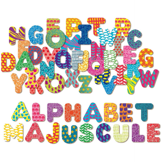 56 piece wooden magnet set by Vilac. Help to teach your little one their first words. Comes in handy storage box