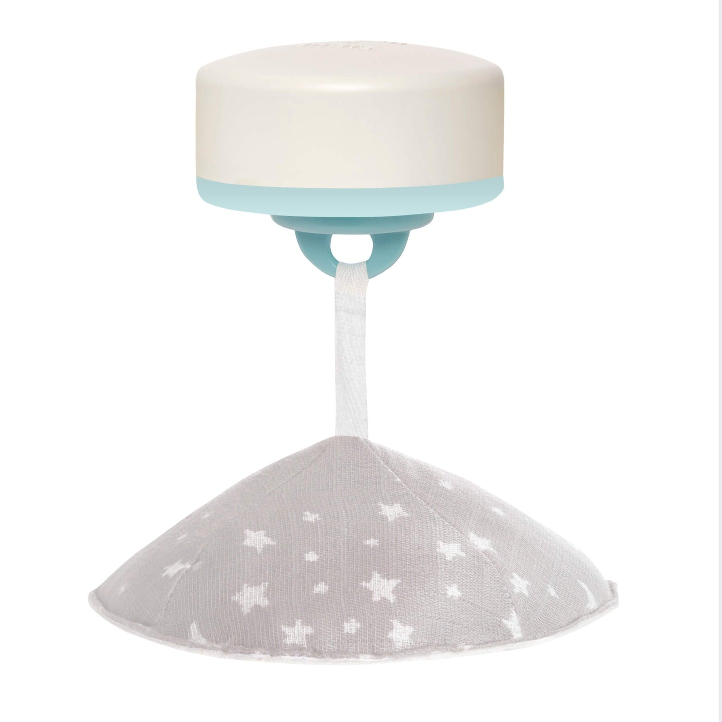 Starry grey muslin mirror toy for visual tracking from the Aden + Anais Rising Star gym.