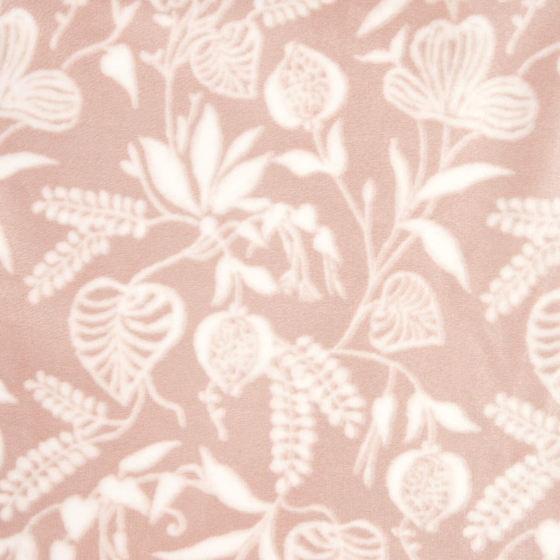 Close-up of the botanical floral swaddle in blush tones from the Garden velboa swaddle pack.