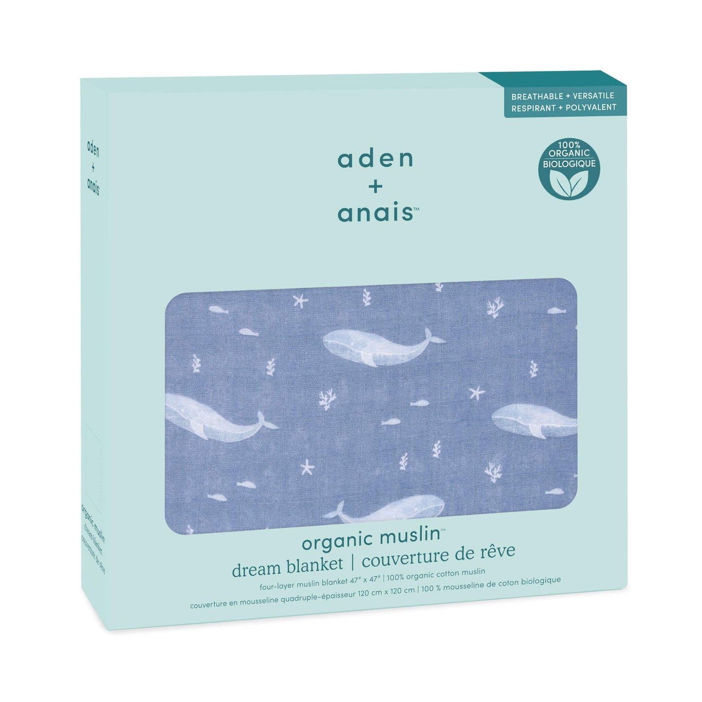 aden + anais Organic Dream Blanket (Oceanic)