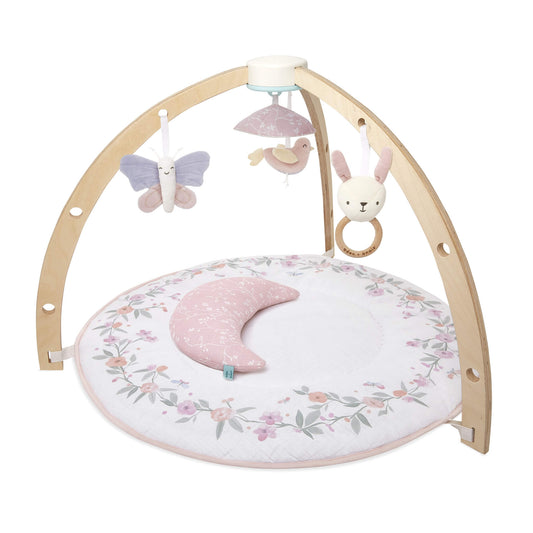 The aden + anais Ma Fleur Baby Activity Gym, thoughtfully designed and versatile product aimed at promoting a baby's development and providing a safe and enjoyable playtime experience.