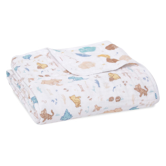 With four layers of 100% cotton muslin, this snuggly blanket is perfect for newborns and toddlers . aden + anais dream baby blanket's uses go beyond cuddling, as it also makes a comfy surface to lay your little one on for tummy time, story time and much more