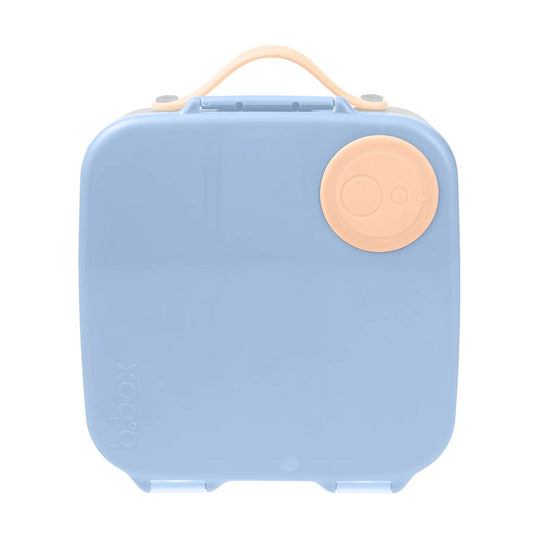 The b.box lunchbox features a large compartment that fits a whole sandwich. Plus, sitting underneath the tray is an included gel cooler pack.