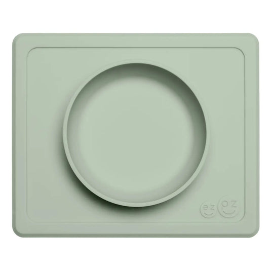 zpz Mini Bowl silicone suction placemat and bowl in Sage green.