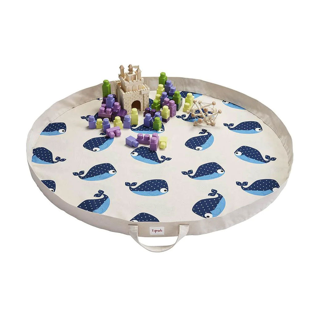 3 Sprouts Play Mat & Storage Bag (Whale)