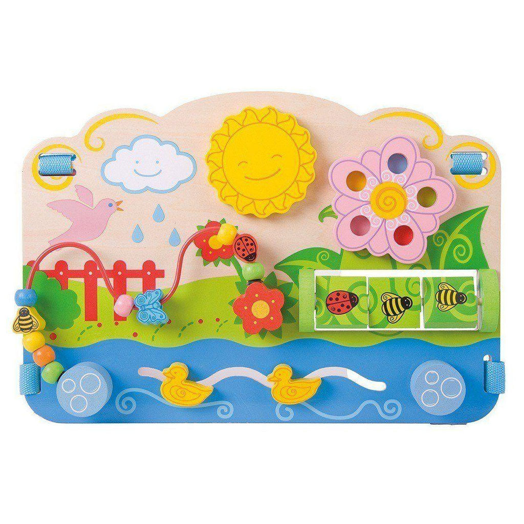 Encourage your tots’ dexterity and matching skills with the help of this wooden Flower Activity Centre! This baby activity toy comes complete with straps to attach the Activity Centre to a cot bed.