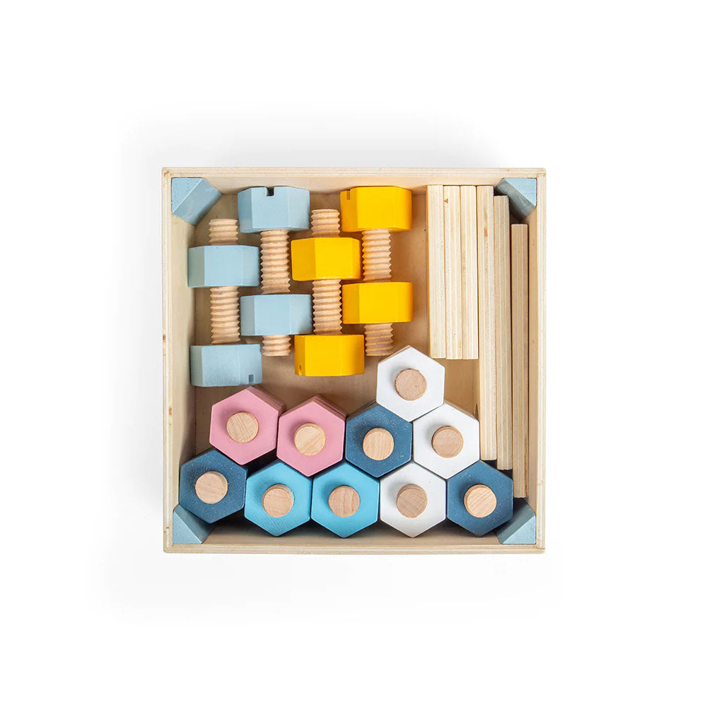 Bigjigs Simply Scandi Crate of Nuts & Bolts