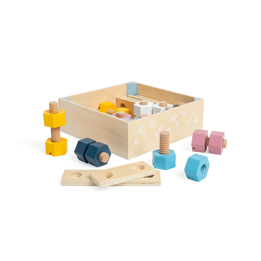 Bigjigs Simply Scandi Crate of Nuts & Bolts