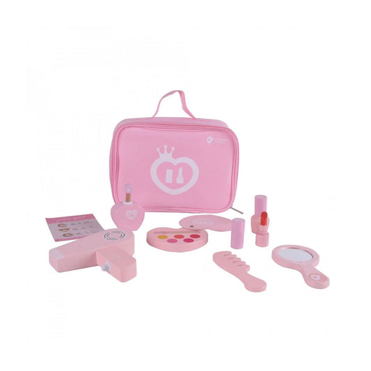 This Make-up Set is perfect for your little one. It includes eye shadow, lipstick, perfume, nail polish, a comb, a mirror, a hair dryer and a vanity case. 
