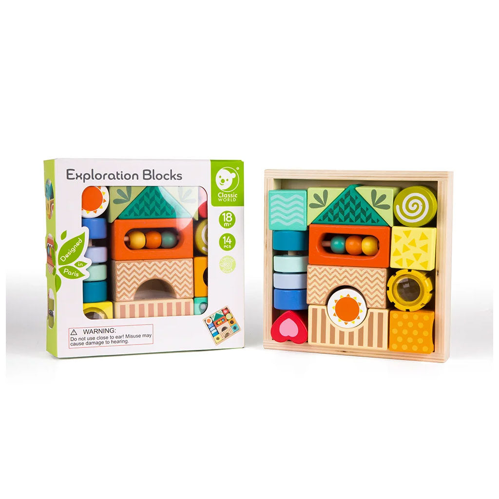 With all different colour and sizes these blocks will help children develop visual attention and fine motor skills.