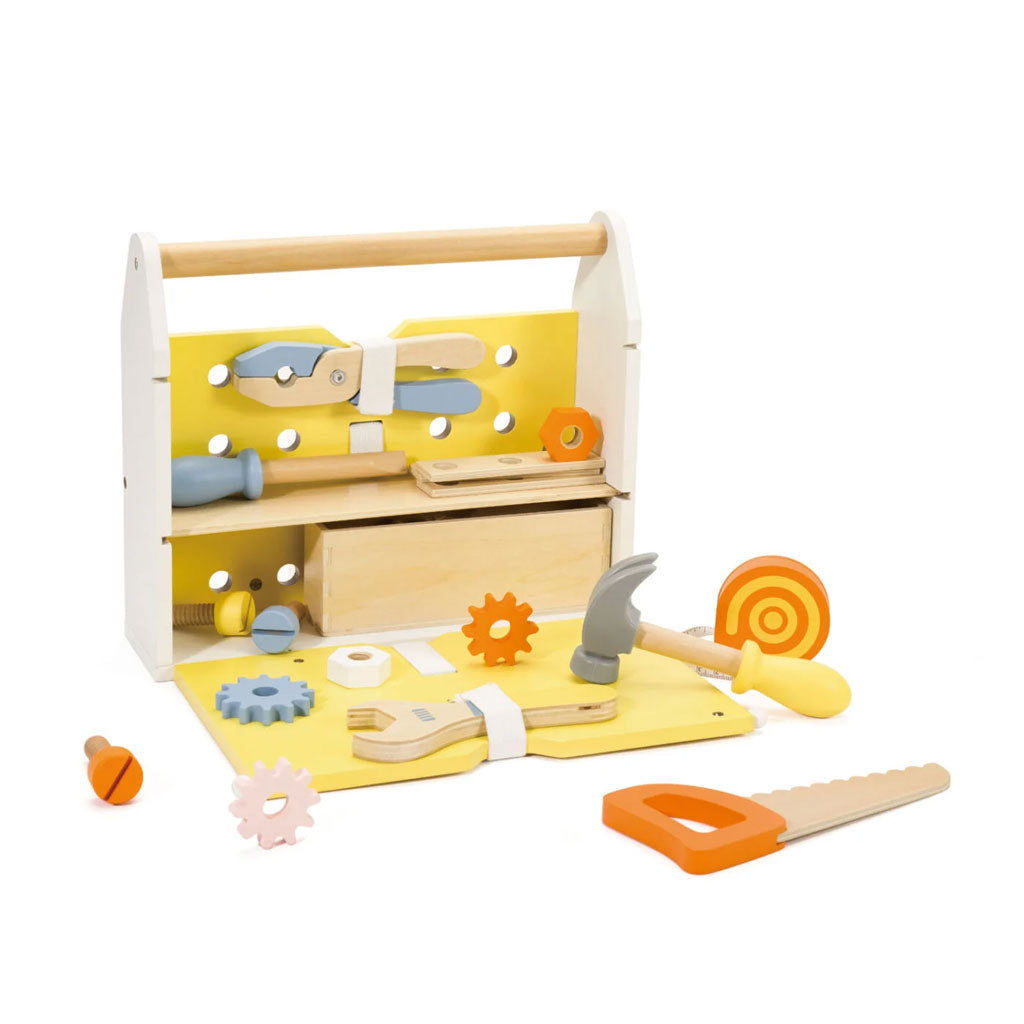 The Classic World modern toolbox provides every tool imaginable for children, including a hammer, screwdriver, wrench, gear and many other useful tools. They can build almost anything they want with this modern toolbox and the toy encourages children to explore different methods of construction.