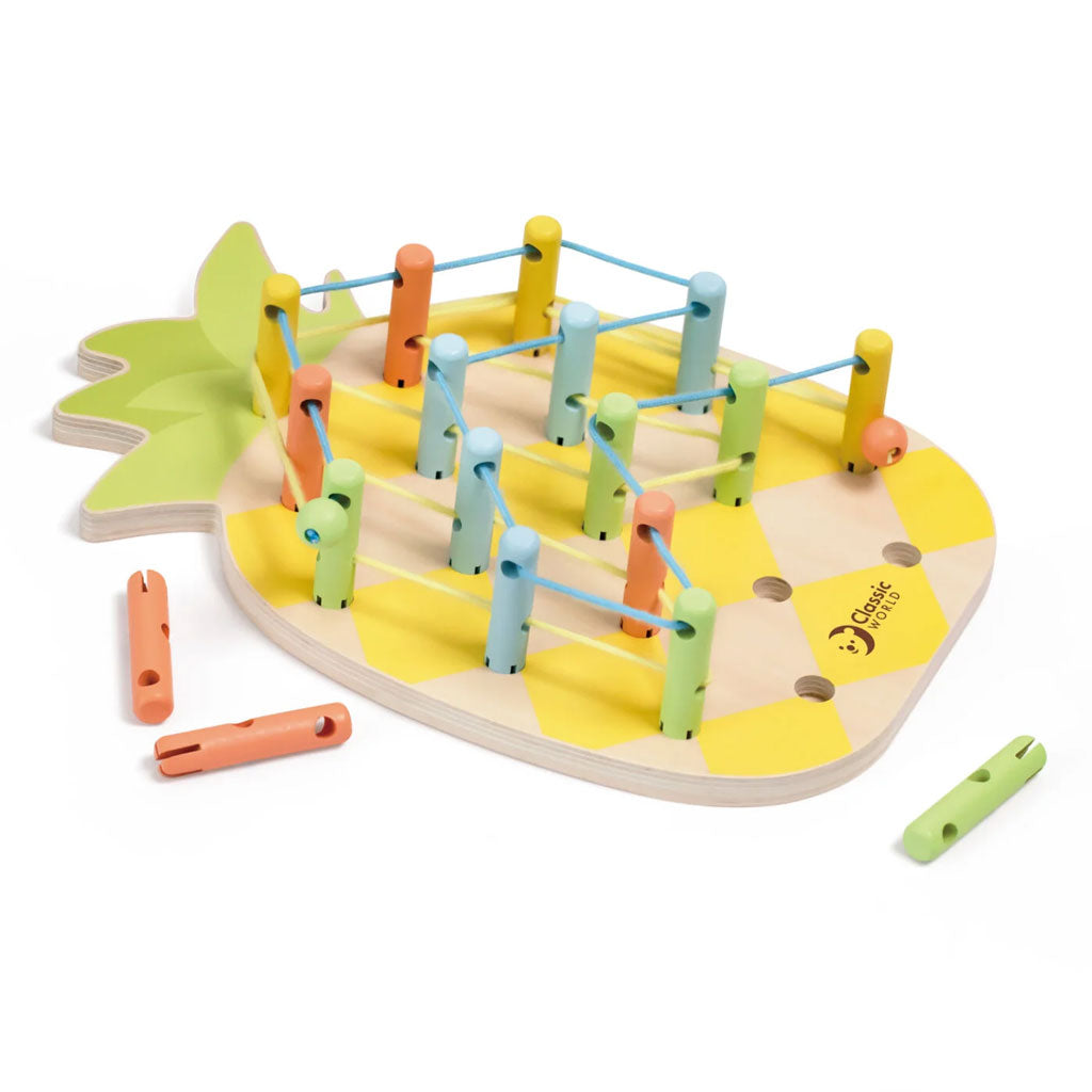 The Classic World Pineapple Linking Game is an ideal gift set for a young toddler looking to entertain themselves for hours on end! This practical and imaginative game gives young ones the opportunity to go above and beyond when creating different patterns of colours and shapes.