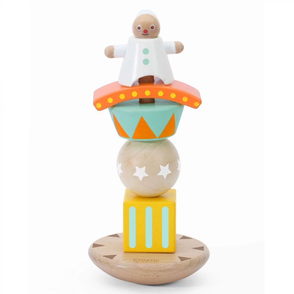 Another beautiful traditional wooden toy from Classic World, but with a twist. The six wooden pieces can be stacked, balanced, or played with separately to the stacking game.
