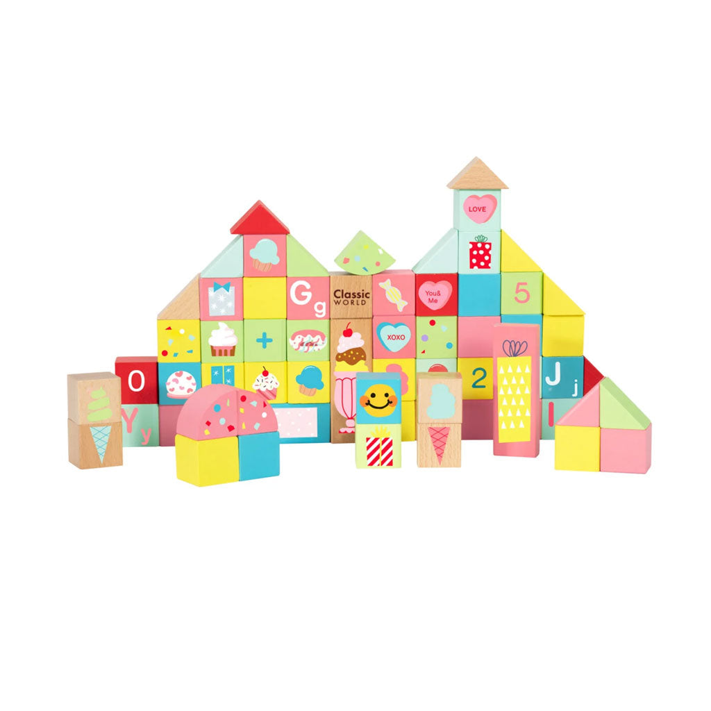Brightly coloured wooden shape blocks are a key part of any child’s early learning and development. Your little one will love building, creating, and knocking down the different blocks .