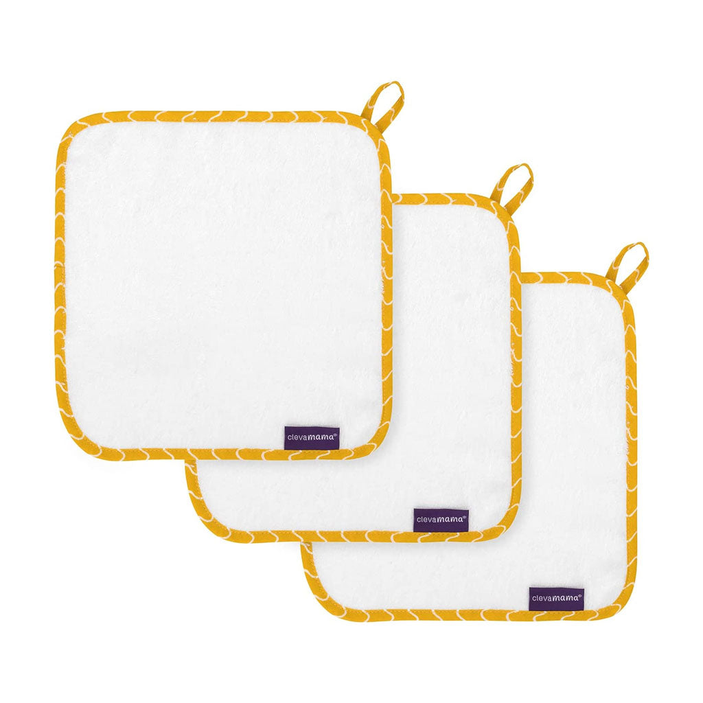 These beautiful quality baby washcloths are baby bath essentials, made with silky soft bamboo fibre and cotton so they’re naturally anti-bacterial, pH balanced and more absorbent than pure cotton alone. The handy loop means they can be hung up to help them dry more quickly.