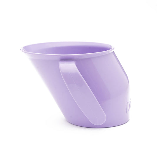 The Doidy Cup is the uniquely slanted open training cup to help infants during weaning. The two-handled Doidy Cup, has been scientifically designed with a unique slant in order to teach infants to drink from a rim, NOT a spout or teated bottle.