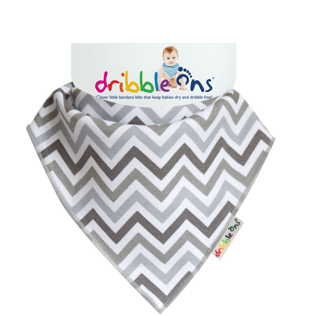 Made from a really lovely blend of pure cotton and terry towelling. Great at drawing the dribble away from clothes and skin. Keep clothes clean and moisture away from baby's delicate skin with this stylish designer bib by Dribble Ons.