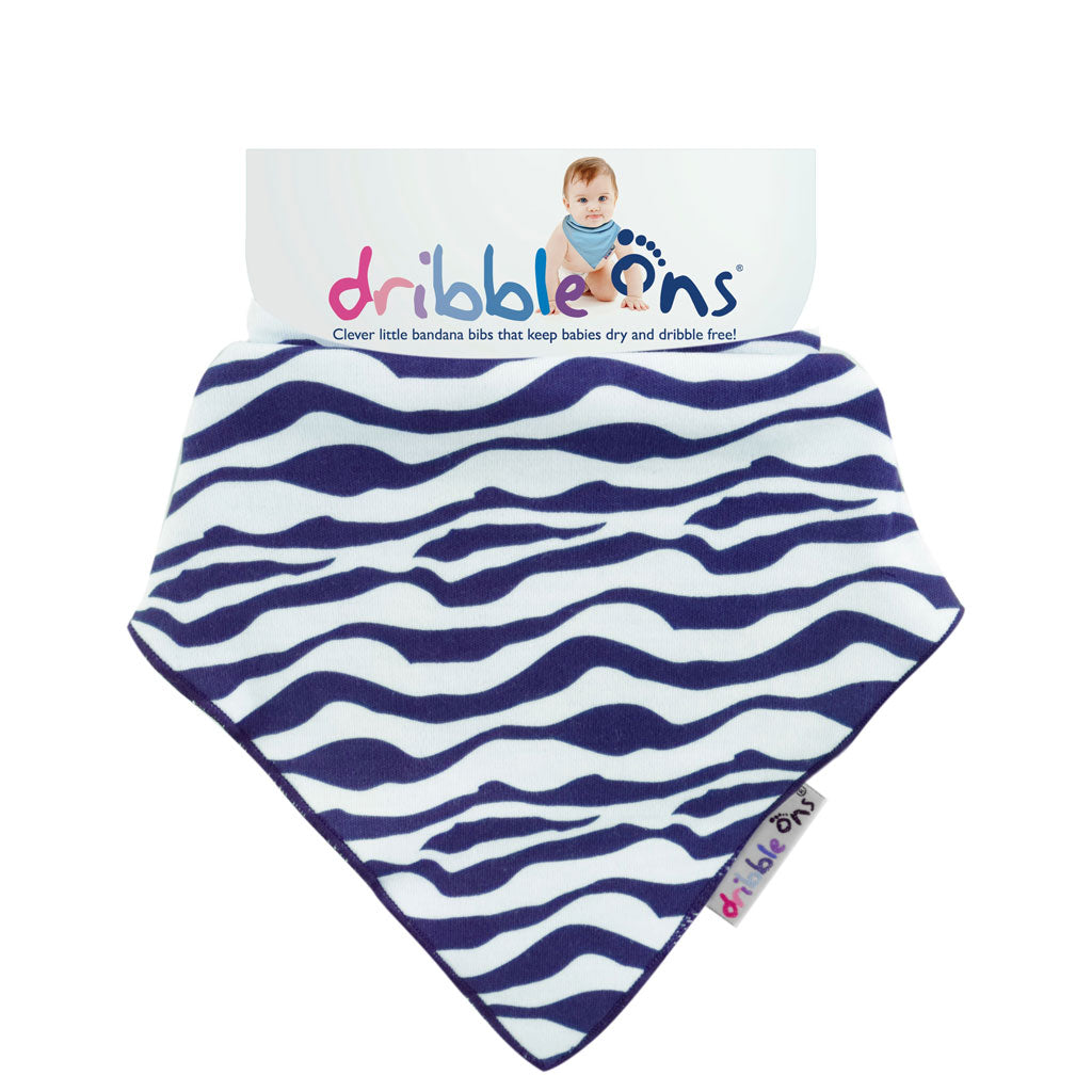Made from a really lovely blend of pure cotton and terry towelling. Great at drawing the dribble away from clothes and skin. Keep clothes clean and moisture away from baby's delicate skin with this stylish designer bib by Dribble On.