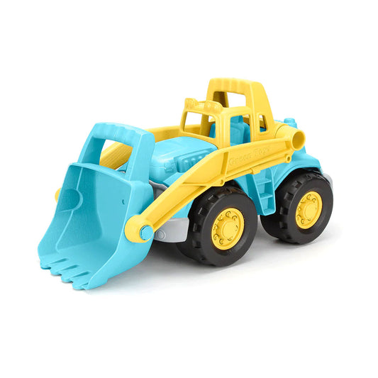 Load, carry and scoop soil, sand and pebbles with the Green Toys Loader Truck! This large toy truck is robust and durable with a moveable large bucket loader at the front and a handy carry handle at the rear.