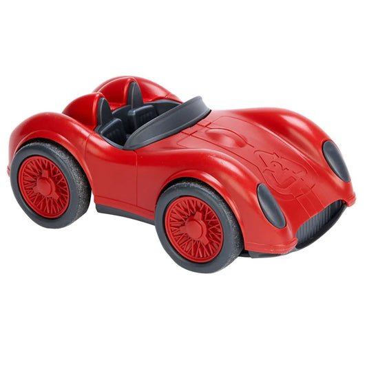 Buckle up, because the Green Toys Racing Car is ready to roll! This sleek racer will tear up the track without harming the planet. This cool hot rod is better than any hybrid and proudly displays the #2 recycled plastic symbol from which it is made on its hood. The ultra-eco design has no metal axles. 