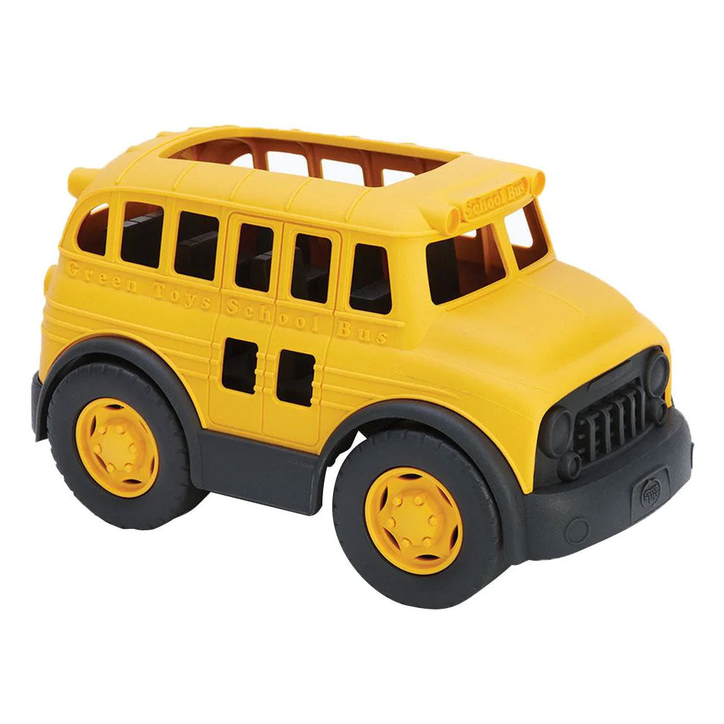 This sturdy bus is ready to be loaded up for an earth-friendly ride to the classroom, a field trip, or whatever excursion little scholars see fit.  The Green Toys School Bus goes to the head of the class for safety and eco-design, with no metal axles.