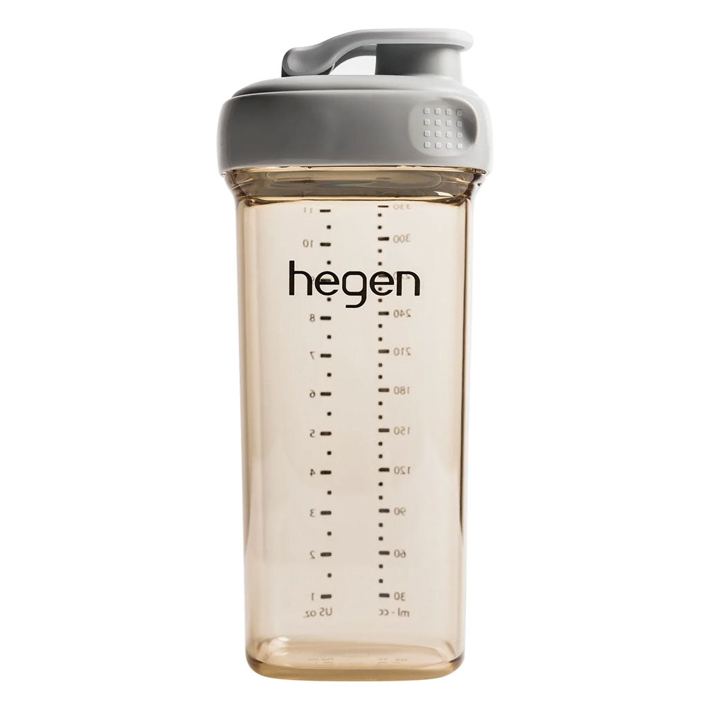Hegen PCTO™ Drinking Bottle PPSU, 330ml/11oz is the world’s first drinking bottle with a unique one hand close. Useful for parents with their hands full, no screw threads, just Press-to-Close and Twist-to-Open!