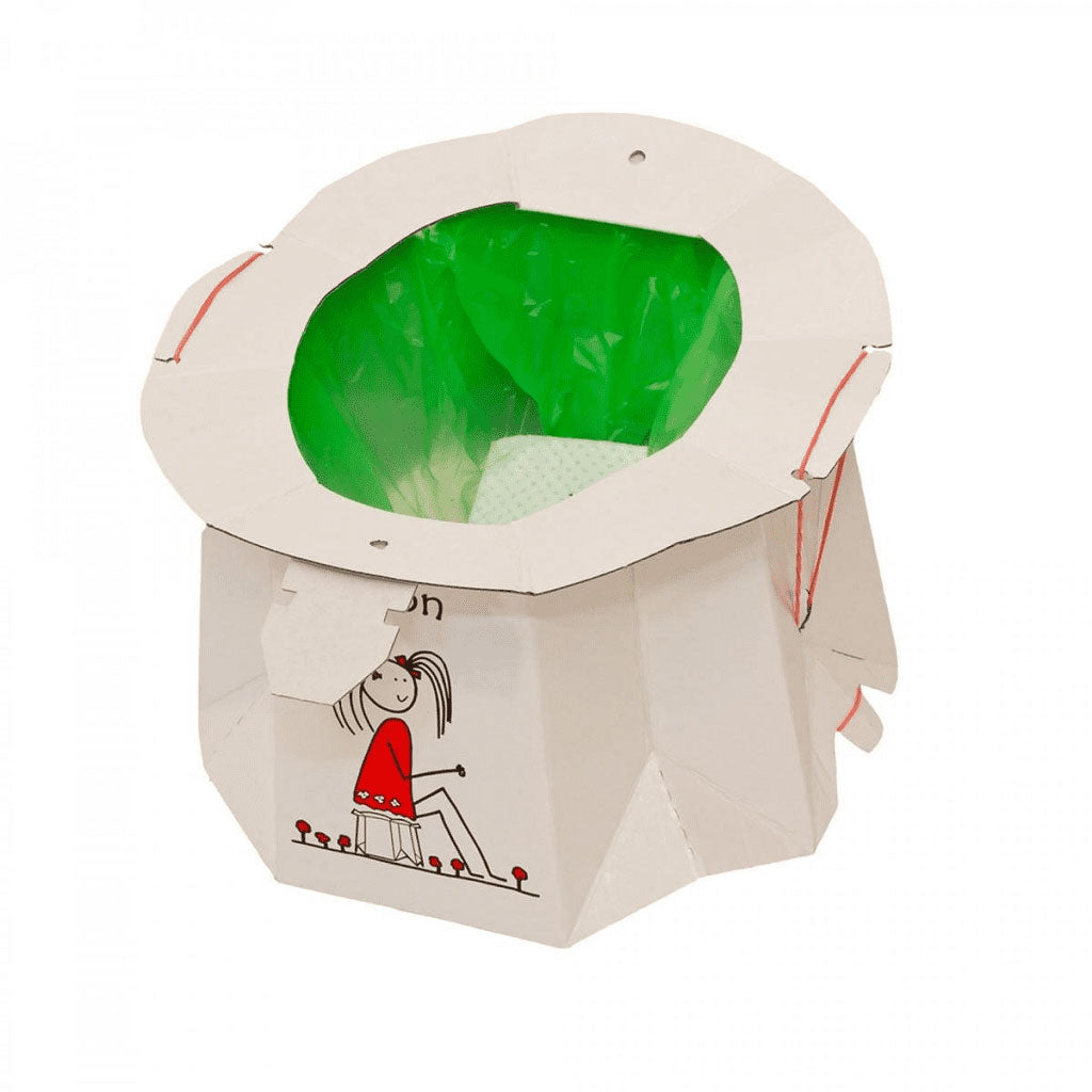 The disposable Tron potty is unusually practical. It will fit easy into your handbag or changing bag, in the buggy or car. The potty is lightweight, small and has a highly absorbent SAP pad which quickly eliminates odours, absorbing 250ml of liquid within 30 seconds. 
