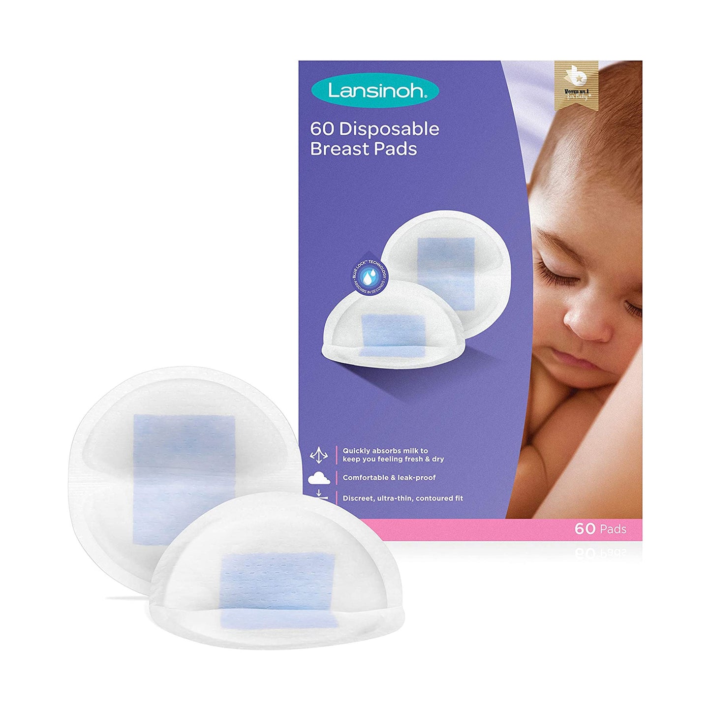 Lansinoh Disposable Breast Pads Pack of 60 for nursing breastfeeding mothers