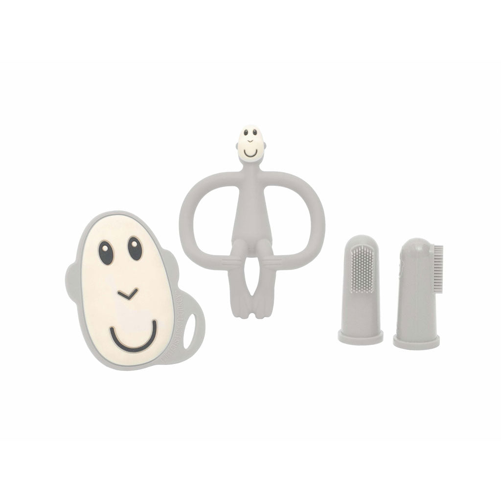 Matchstick Monkey Teething Starter Set (Cool Grey)