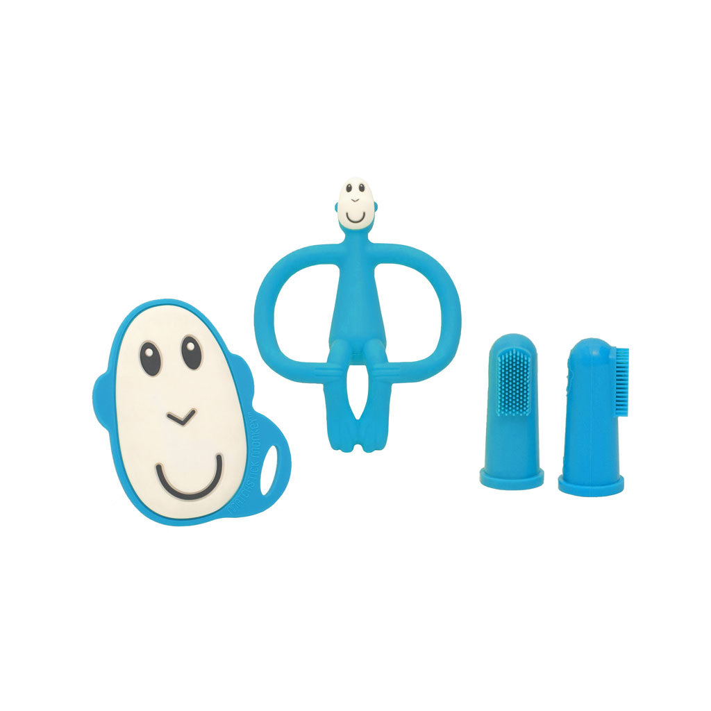 Matchstick Monkey Teething Starter Set (Blue)