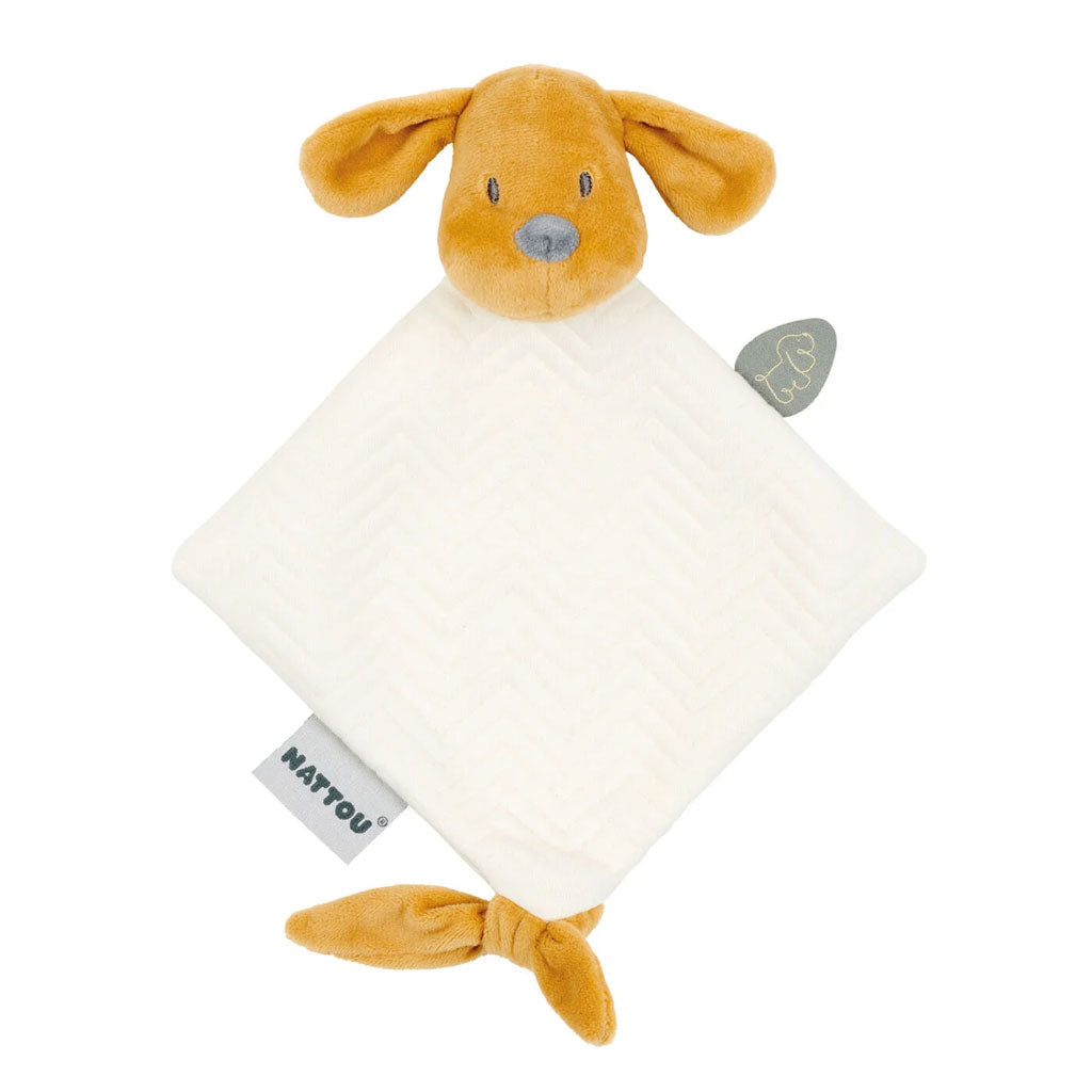 The Nattou comforter Doudou is a baby's first friend and an indispensable companion from birth. Comforters are particularly suitable for newborns and premature babies. They have many grasping possibilities for small hands. A pacifier holder is attached to make the comforter more suitable for babies' everyday life.
