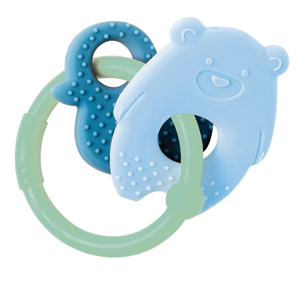 These stylish silicone teethers are the perfect, easy to grab companion for your baby. These colourful, sensory teethers are designed to develop your little ones senses whilst helping relieve the pain of those first teeth poking through.  With lots of different textures, materials, colours and shapes, there’s lots to keep baby entertained whilst chomping.