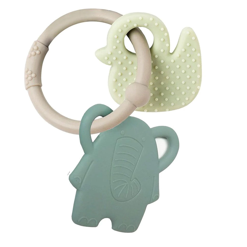 These stylish silicone teethers are the perfect, easy to grab companion for your baby. These colourful, sensory teethers are designed to develop your little ones senses whilst helping relieve the pain of those first teeth poking through.  With lots of different textures, materials, colours and shapes, there’s lots to keep baby entertained whilst chomping