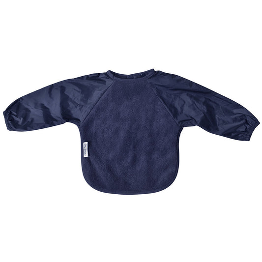 The Silly Billyz Fleece Long Sleeve Bib is terrific for self-feeders! The water-resistant nylon sleeves provide extra protection from food wobbling off a spoon or fork.  Durable fleece front is suitable for both feeding and messy playtime. Backing is made with a water-resistant nylon to keep clothing and kids clean and dry! A great all-rounder.