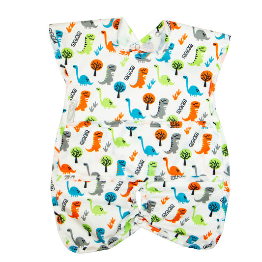 The Silly Billyz Highchair Hugger Bib range attaches to your highchair. Features food catching pocket to help catch any falling food. Can be wiped clean.