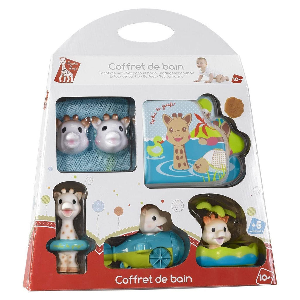 A set of Sophie La Girafe Bath Toys  to have fun at bath time