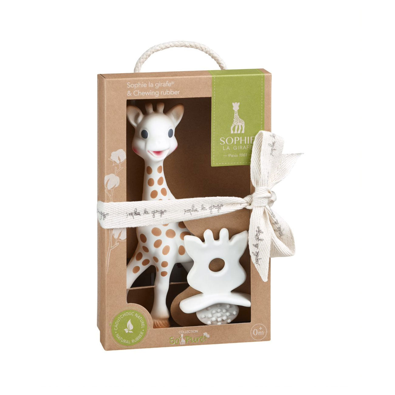 Baby Gift Set. Includes original Sophie La Giraffe and natural rubber teether.