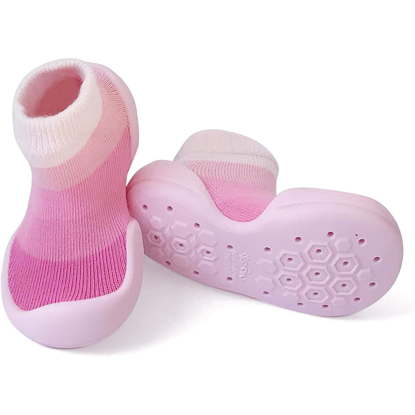Step Ons Baby Sock Shoe (Pink Love Ring)
