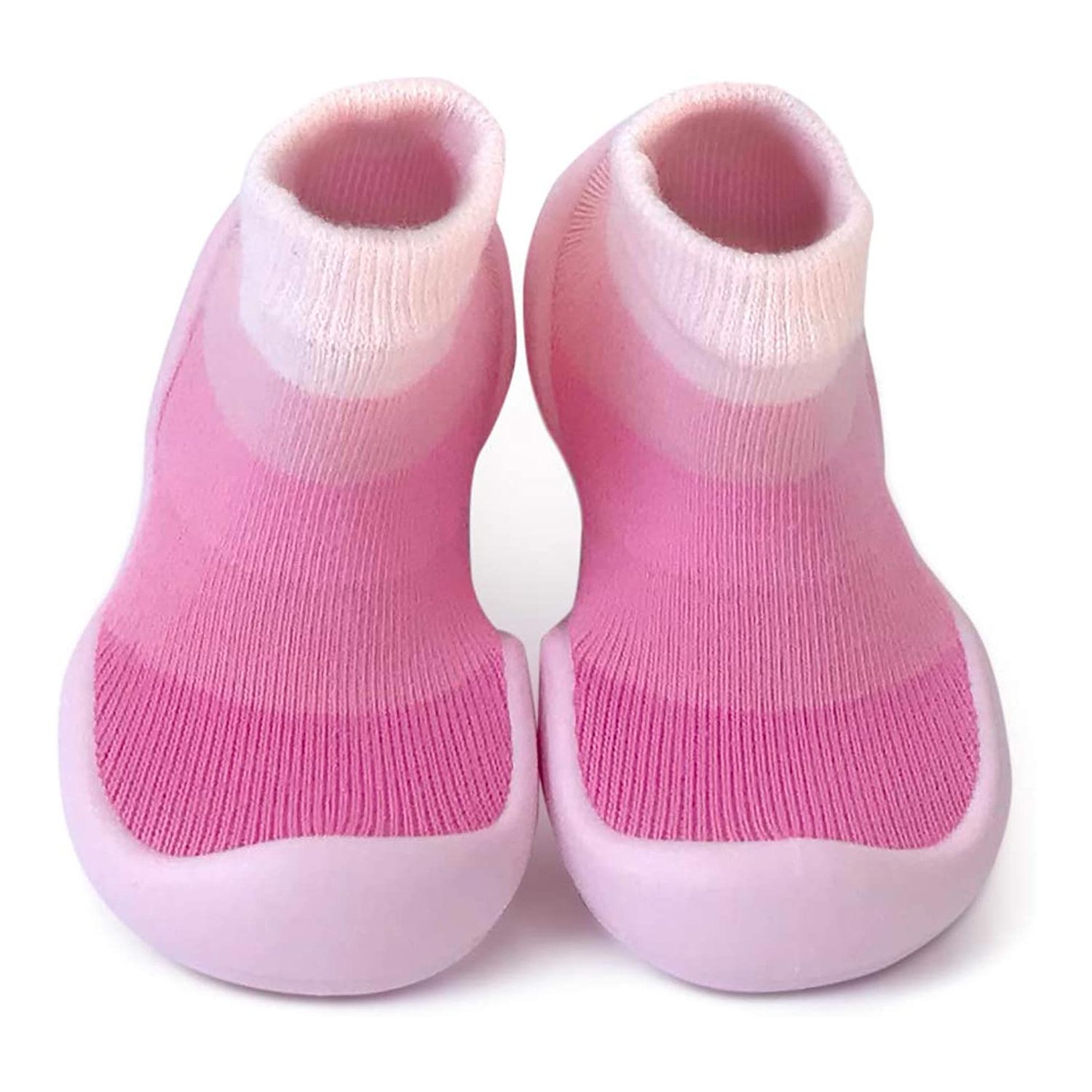 Step Ons Rubber Sole Sock Baby Shoes: for Crawling Cruising and Walking!