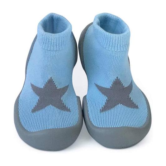 Step Ons Rubber Sole Sock Baby Shoes: for Crawling Cruising and Walking!