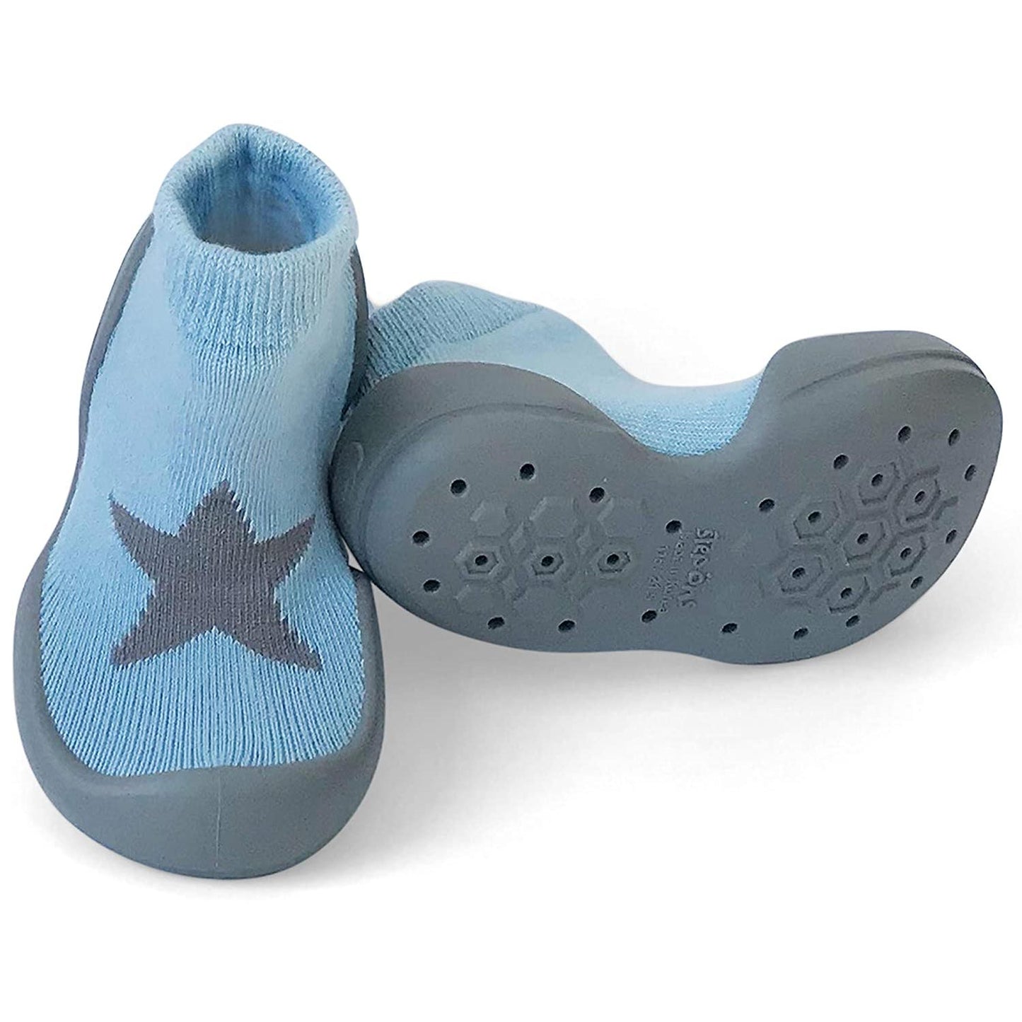 Step Ons Baby Sock Shoe (Blue Star)