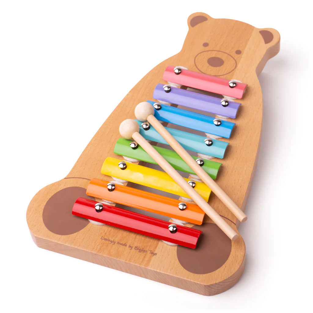  This delightful xylophone for kids features eight colourful metal keys and two wooden beaters and is a great introduction to early music-making.