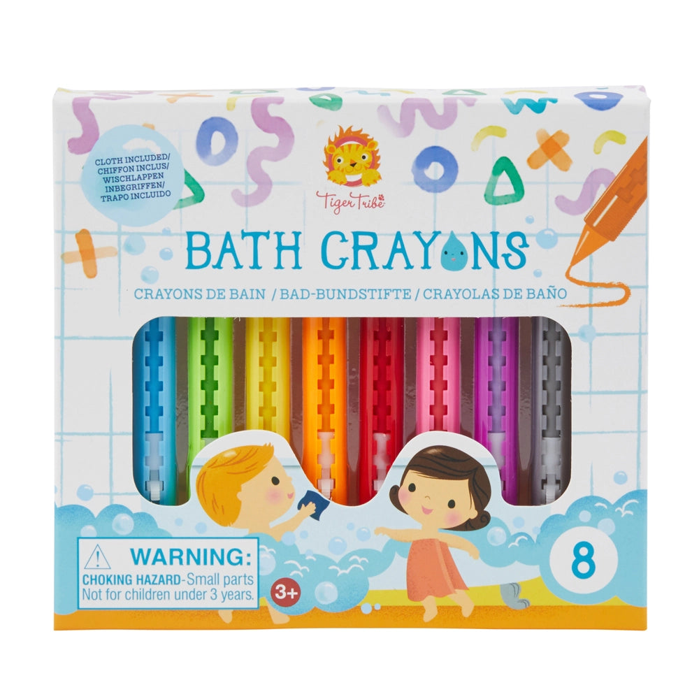 Vibrantly coloured bath crayons are the perfect size for little hands and made specifically for use on smooth wet surfaces like bathroom tiles and bathtubs.