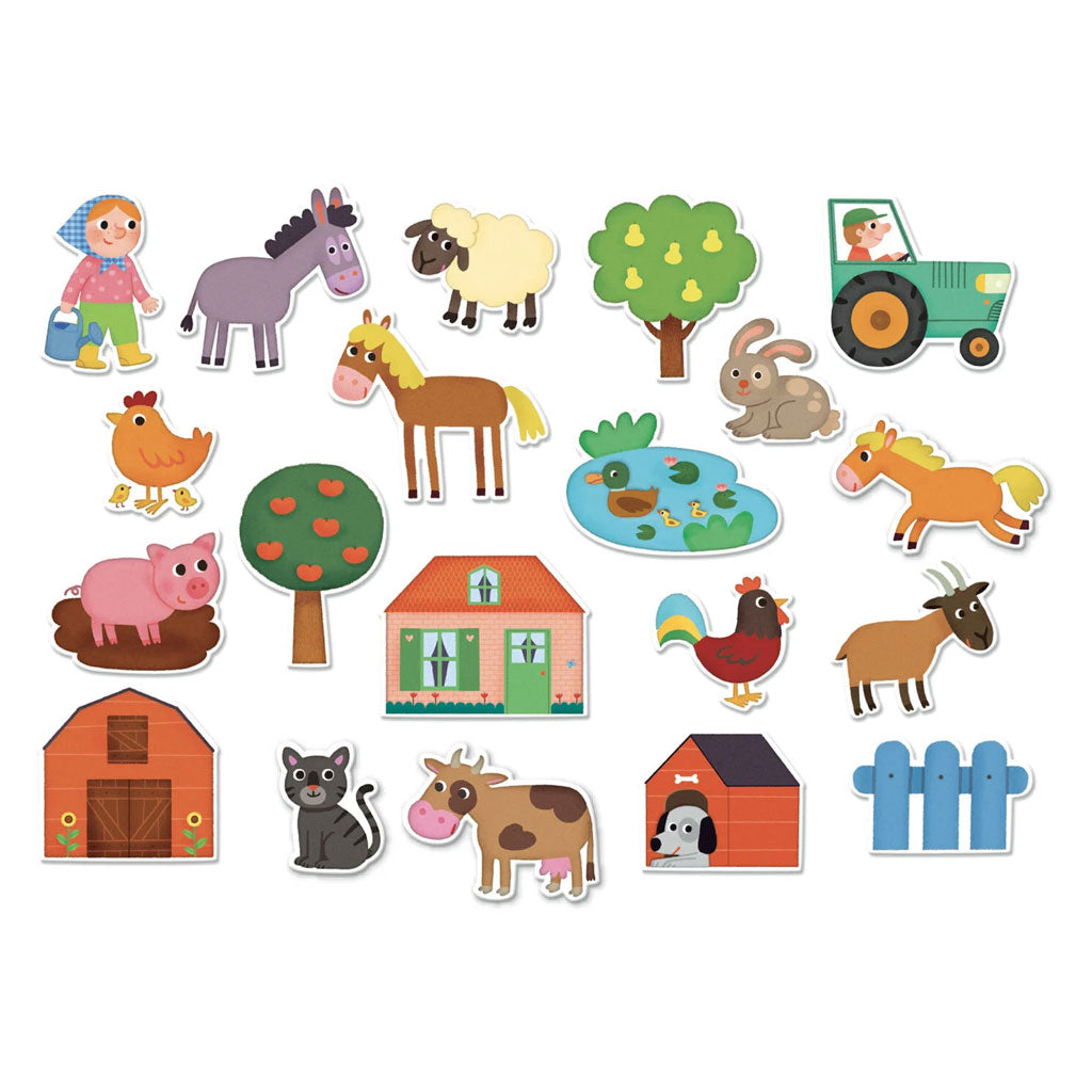 These beautifully illustrated magnets make learning fun as they encourage children to learn all about farm animals whilst also helping to develop their hand-eye co-ordination skills!