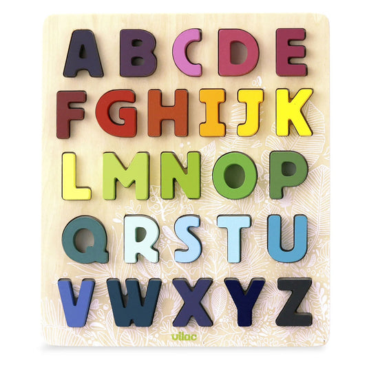 Learn the alphabet in a wonderful rainbow of colours. Your little ones can place the letters on the corresponding location, recognise letters and even write their first words with this 26-piece set! 