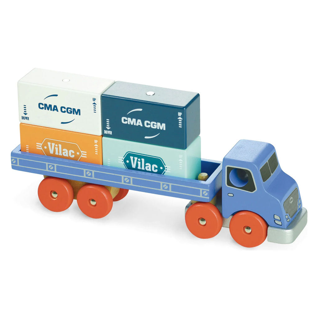The Vilac Vilacity Container Truck is the perfect gift for young children. It can provide hours of entertainment with it’s stackable cargo blocks. The truck can be stacked with the cargo blocks as well as any other important cargo to be deliver to its next important destination. 