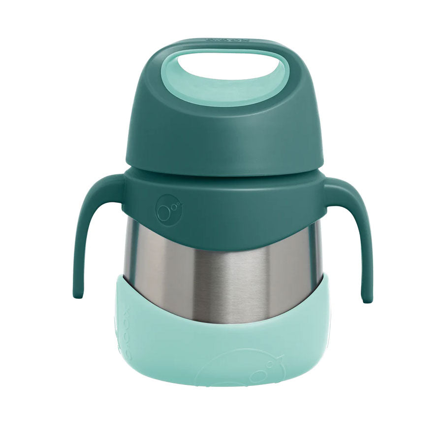 The b.box Insulated Food Jar keeps food at the perfect temperature all day, whether kids prefer warm pasta for lunch or cold refreshing fruit and yoghurt. Great for kinder and school. Comes with spork utensil that tucks away into custom bumper.