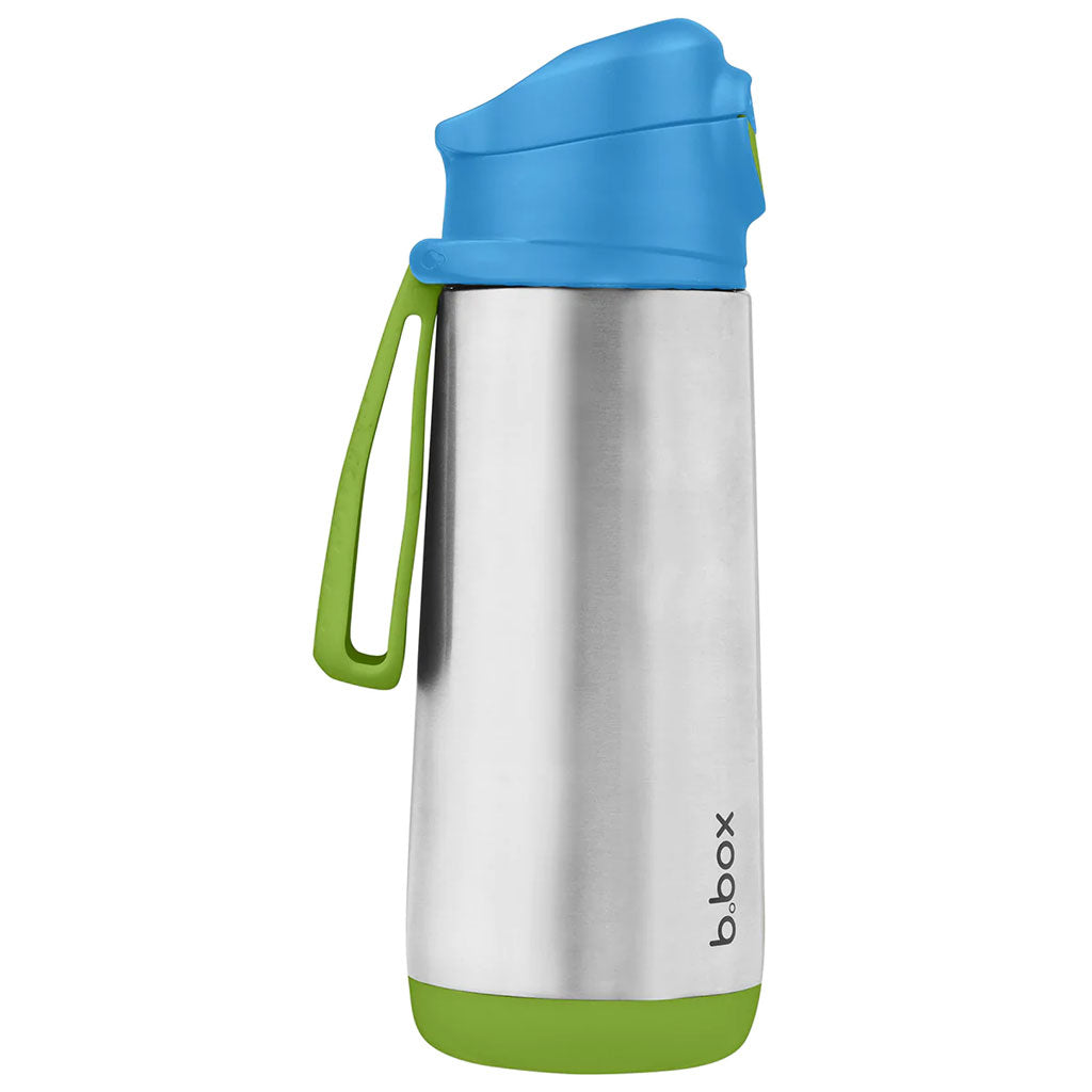 Offering easy flow drinking from a soft silicone spout and double-walled, stainless steel insulated bottle to keep drinks cool for up to 15 hours and warm for up to 8 hours. 