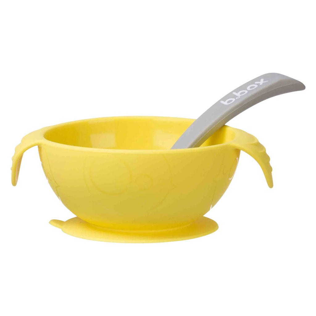 This silicone bowl has super suction powers to ensure the bowl stays put, challenging even the most energetic of toddlers! The set also includes an FDA food grade silicone spoon.